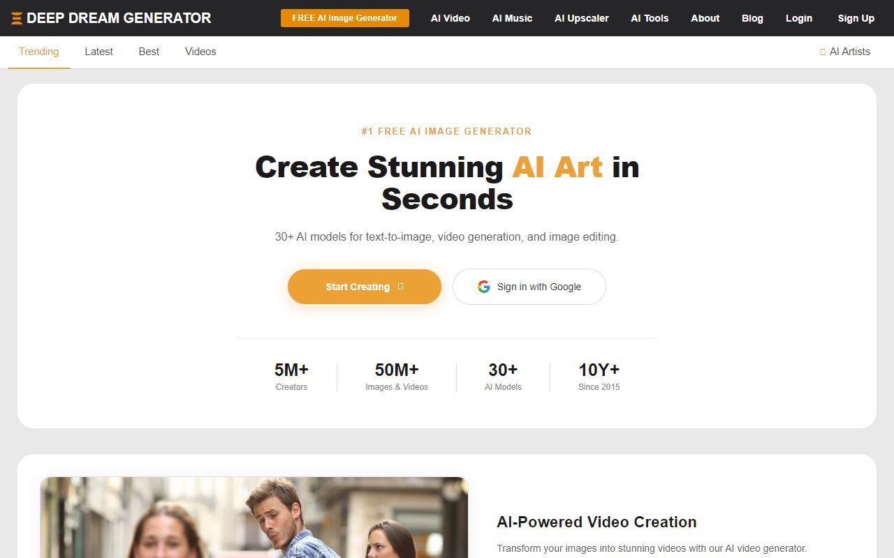 Deep Dream Generator screenshot