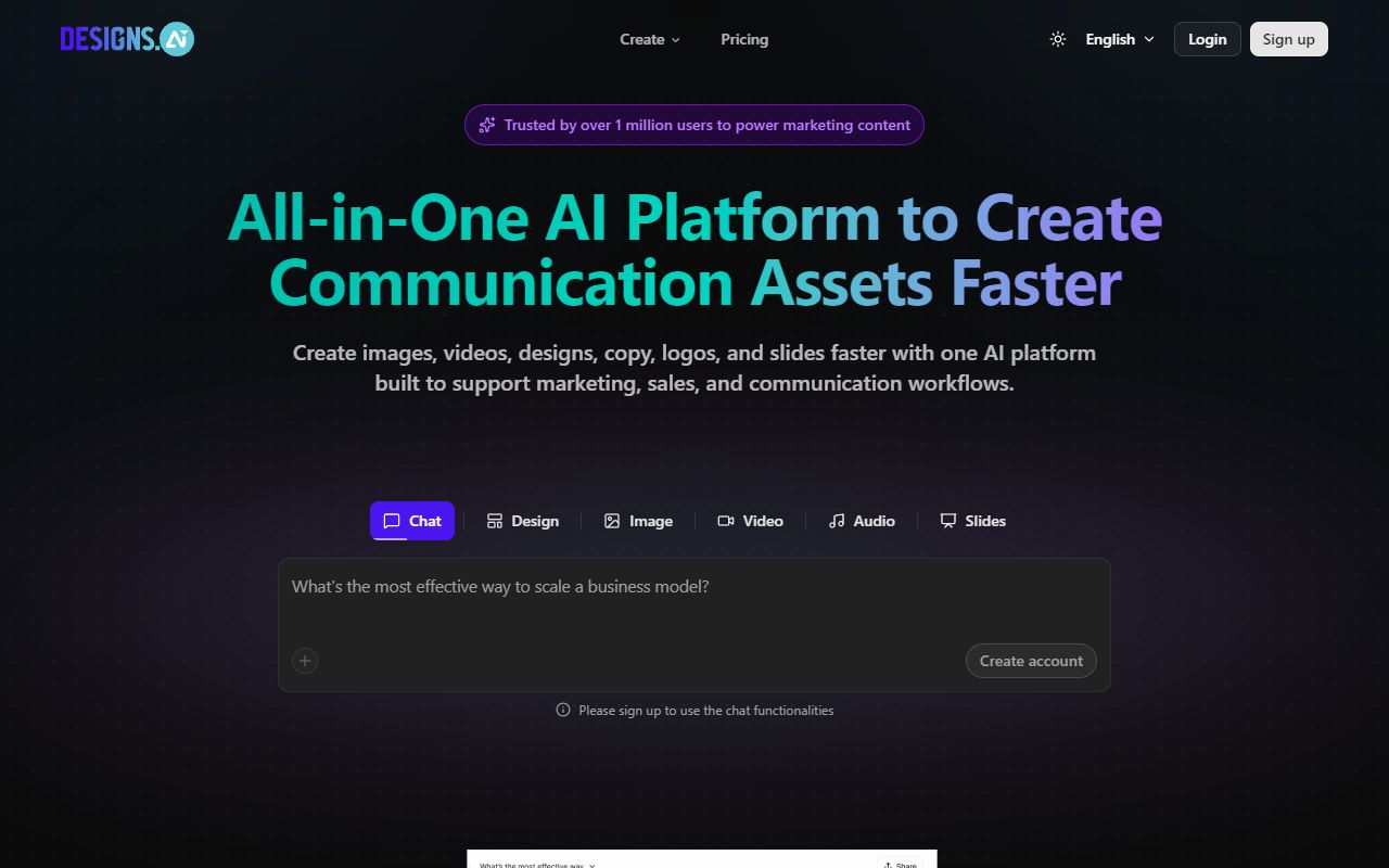 Designs AI screenshot