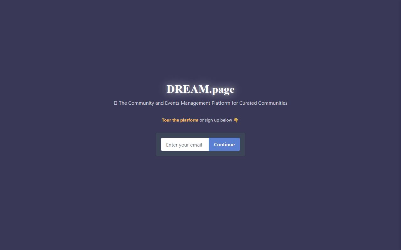 DREAM.page screenshot