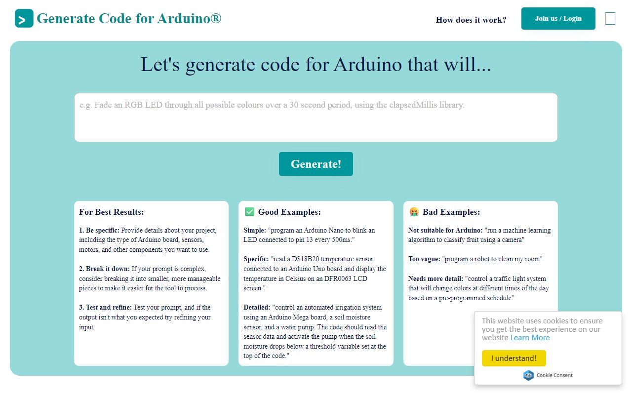 Duino Code Generator screenshot