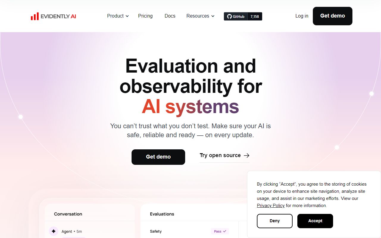 Evidently AI screenshot