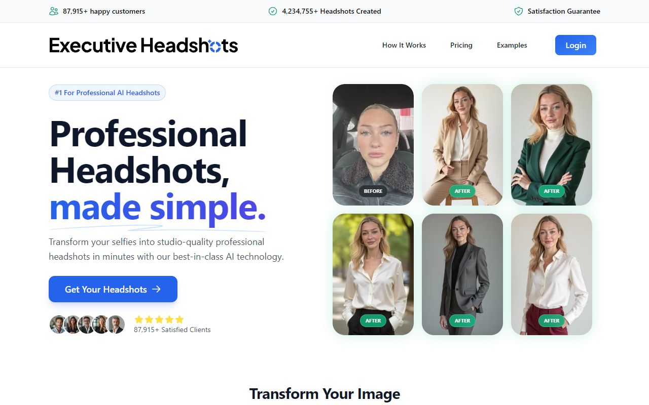 Executive Headshots screenshot