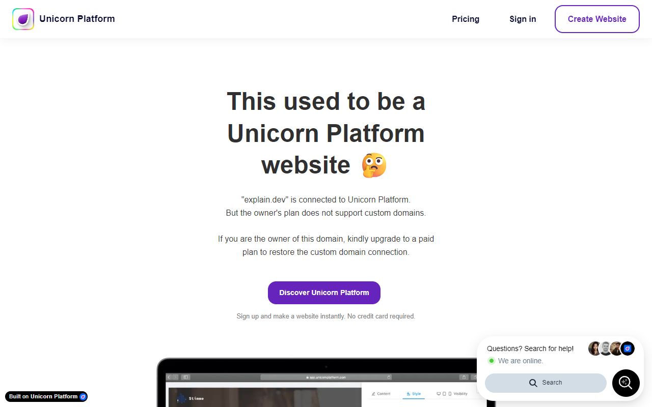 ExplainDev - website preview
