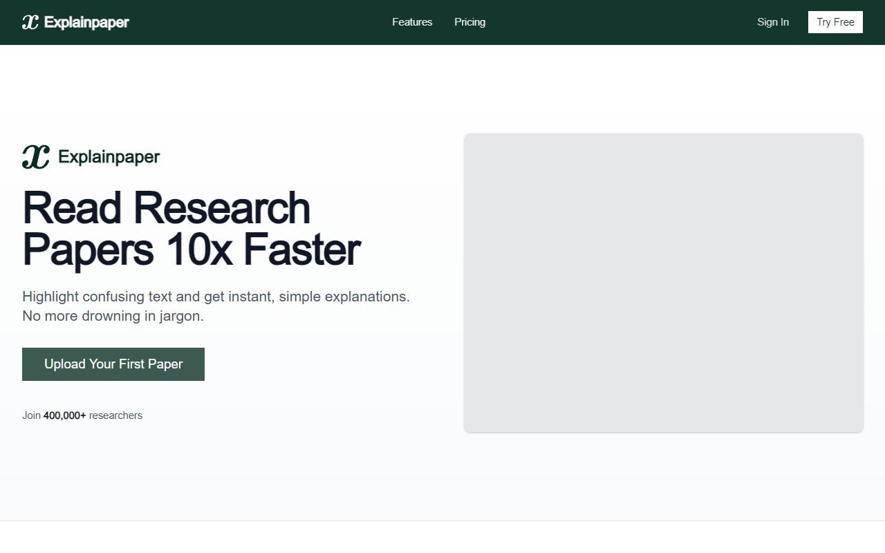 Explainpaper - website preview