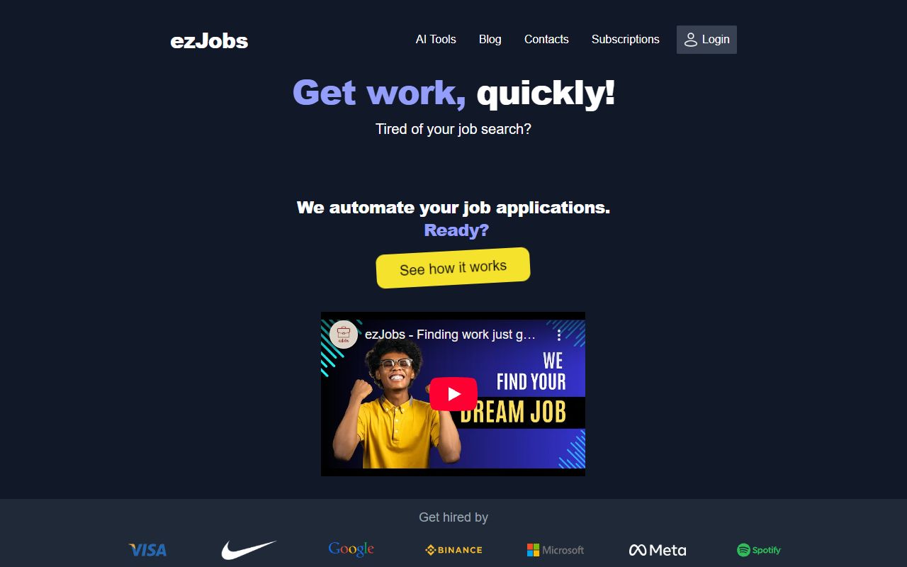 ezJobs screenshot