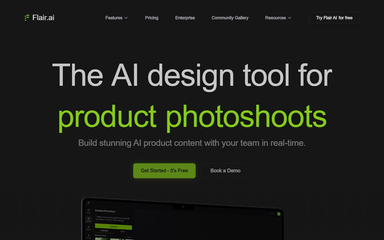 flair - website preview