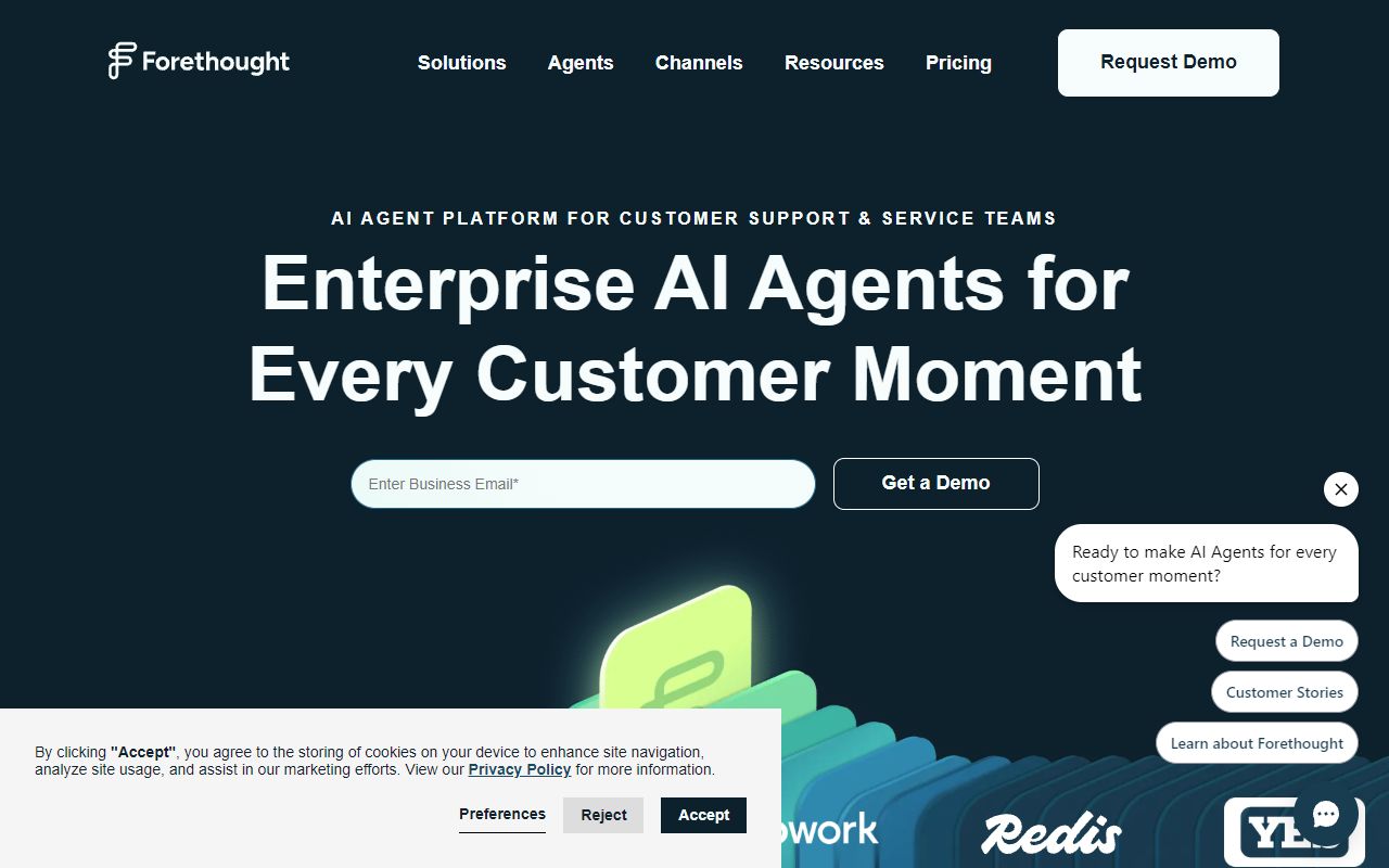 Forethought - website preview