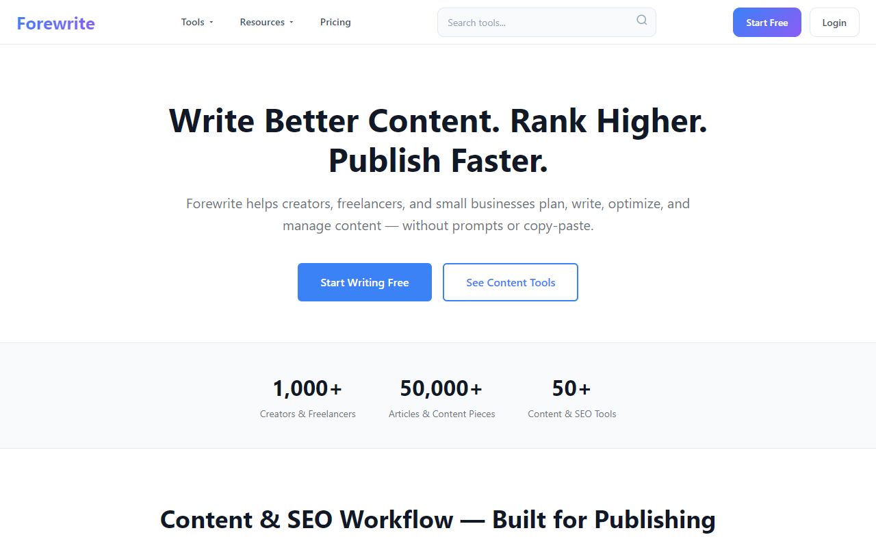 Forewrite screenshot