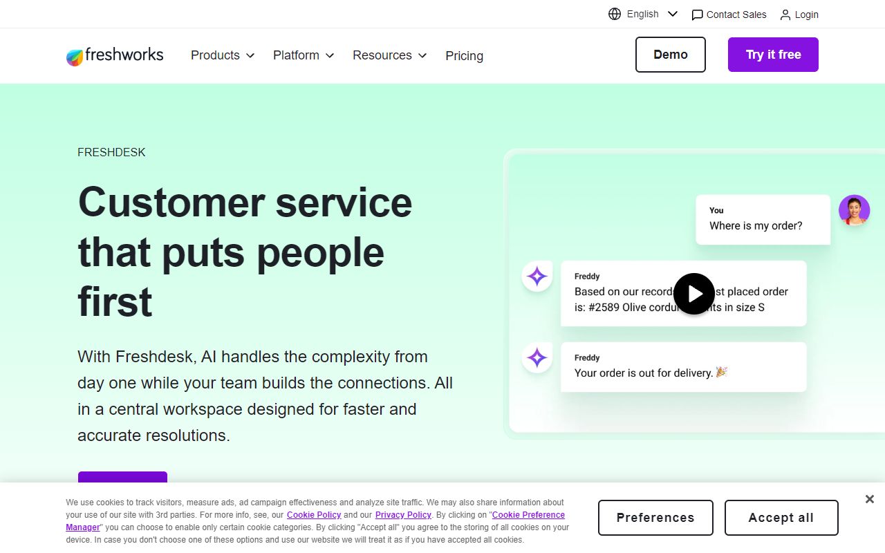 Freshdesk screenshot