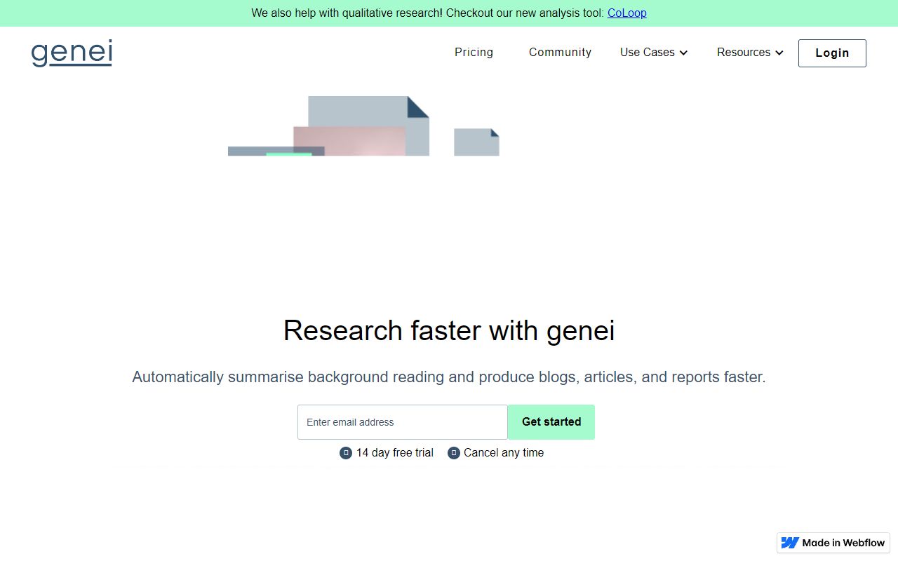 Genei - website preview
