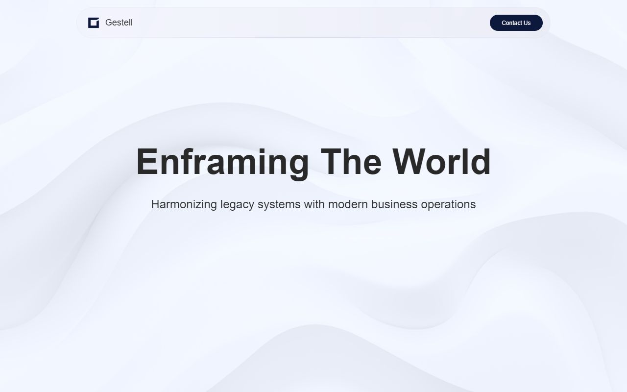 Gestell - website preview