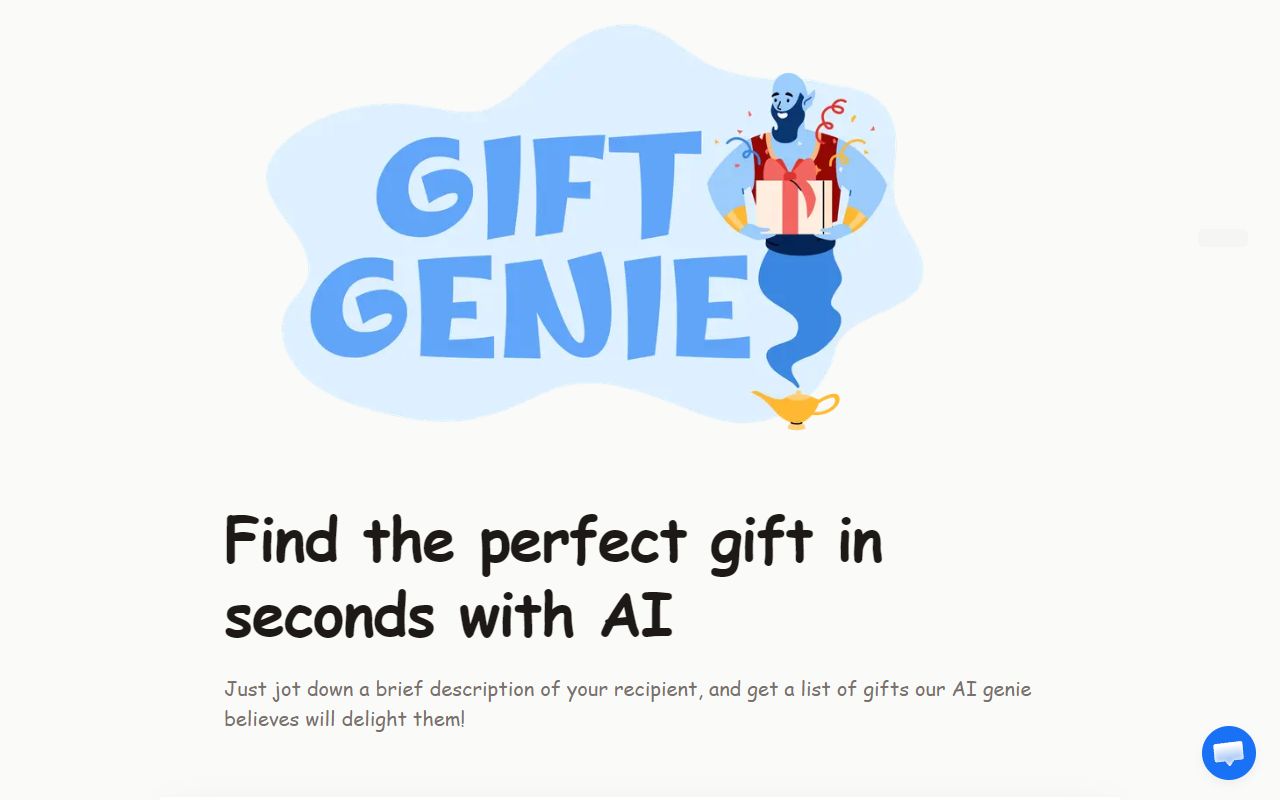 Gift Genie - website preview
