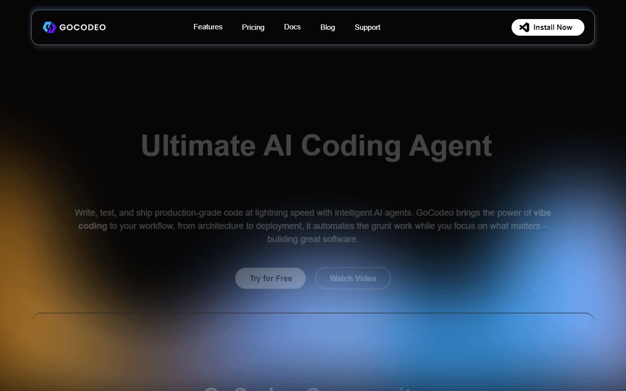GoCodeo - website preview