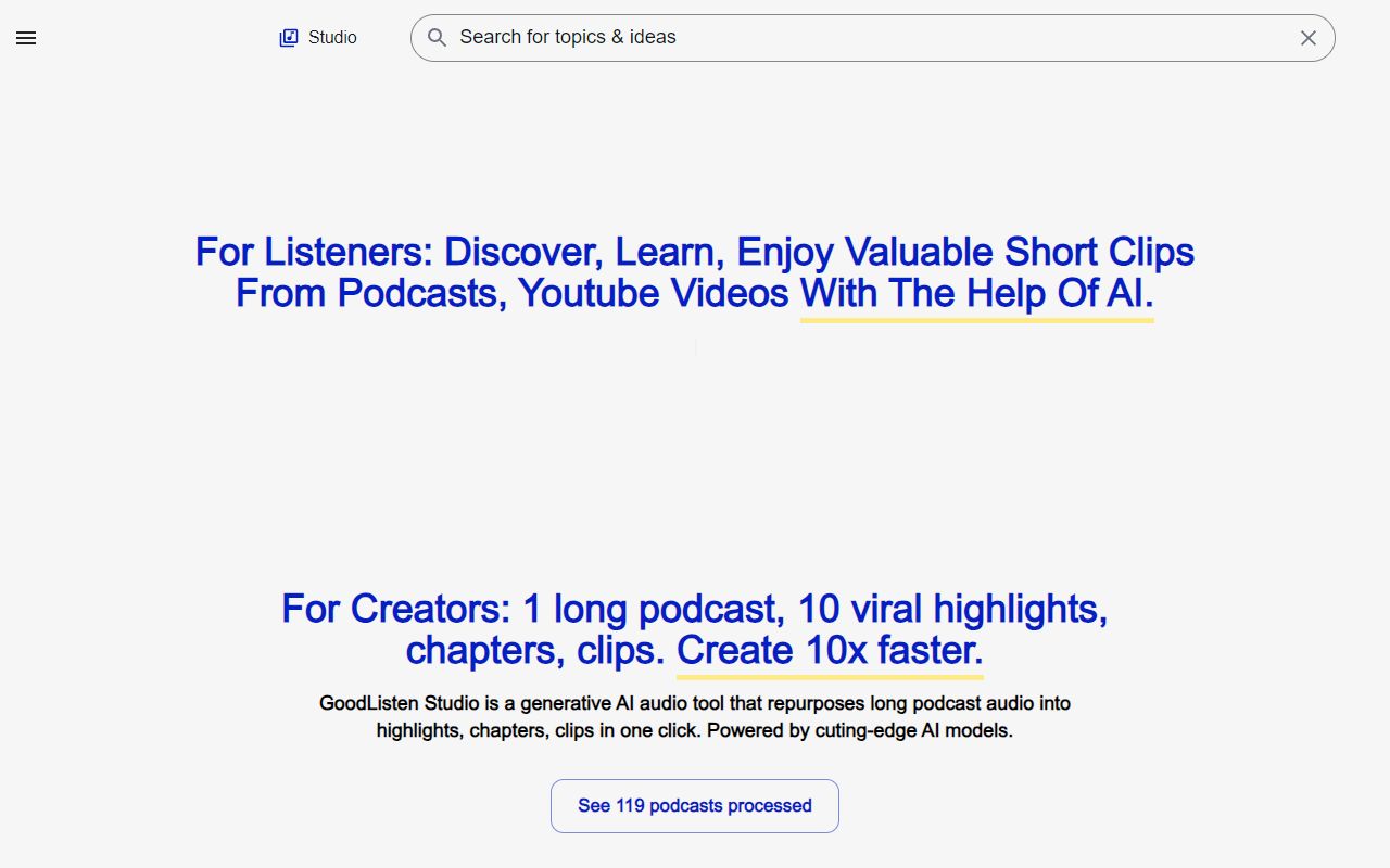 GoodListen screenshot