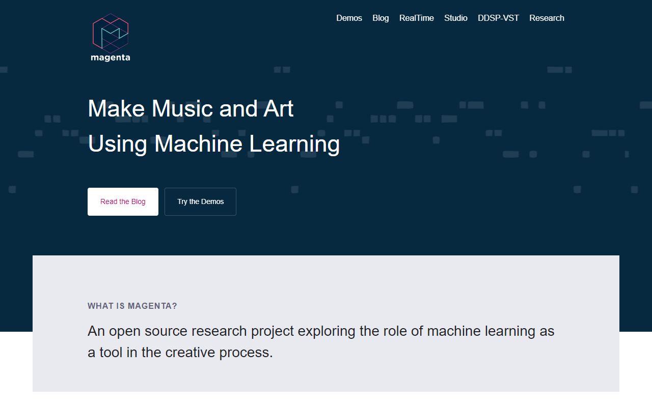 Google Magenta screenshot