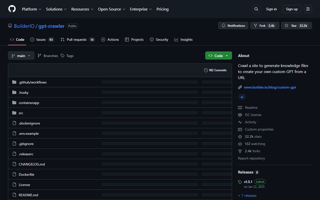 GPT-Crawler screenshot