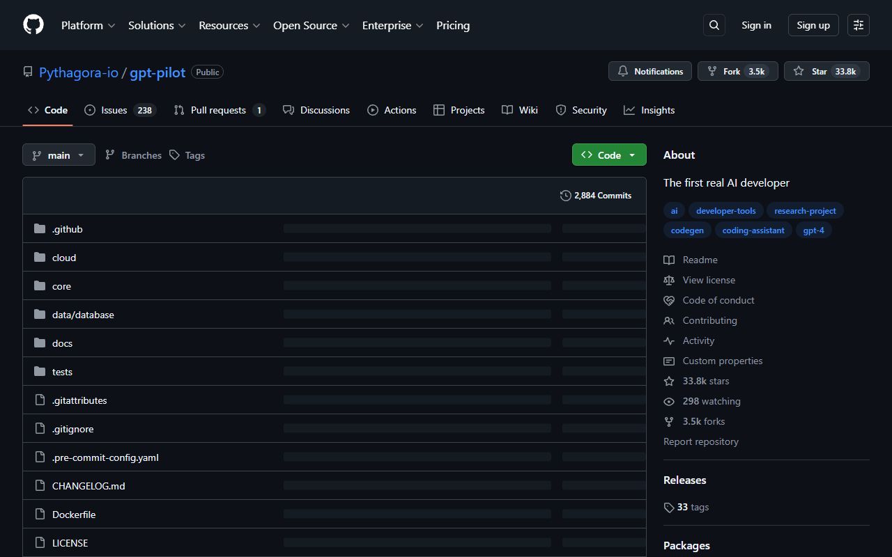 GPT Pilot - website preview