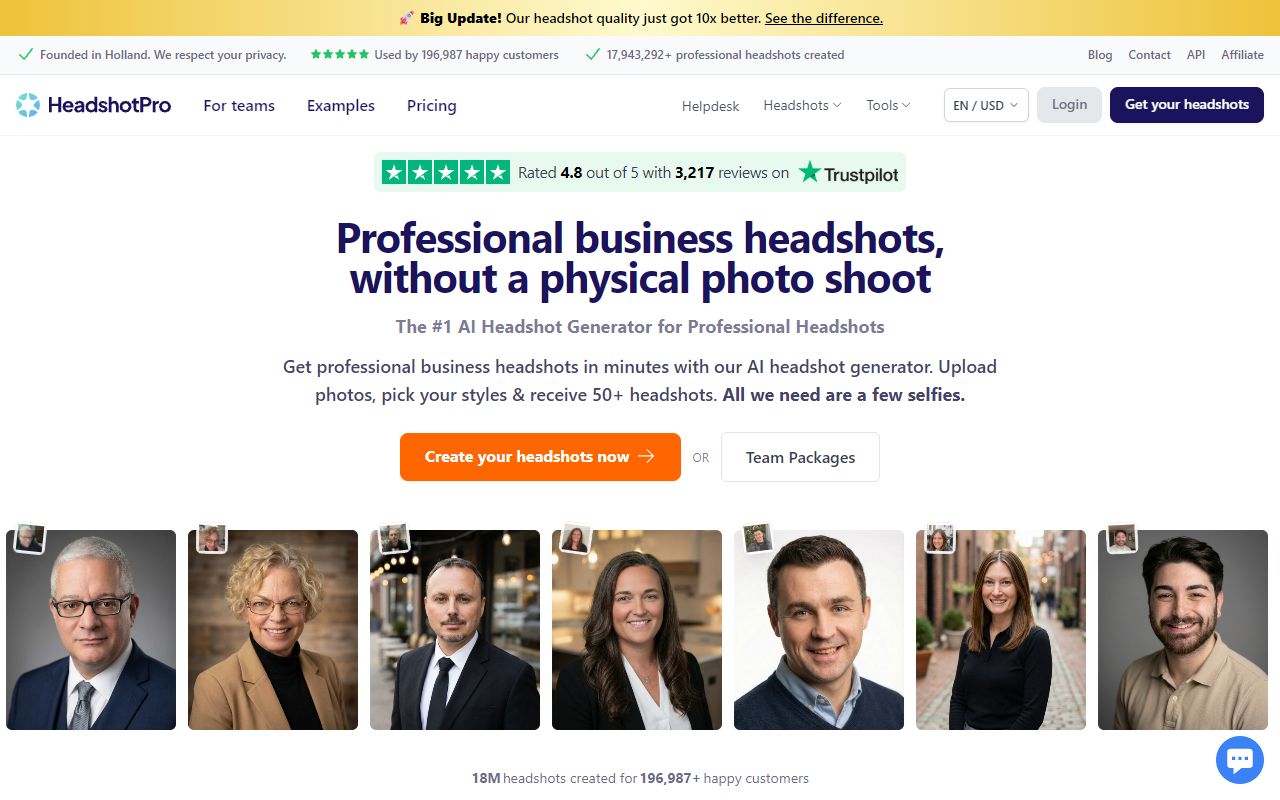 HeadshotPro screenshot