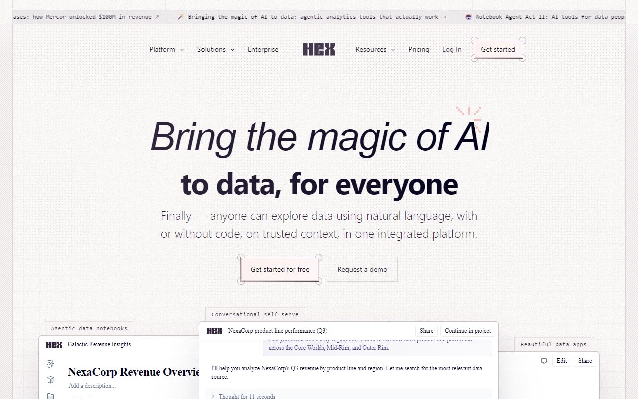 Hex - website preview
