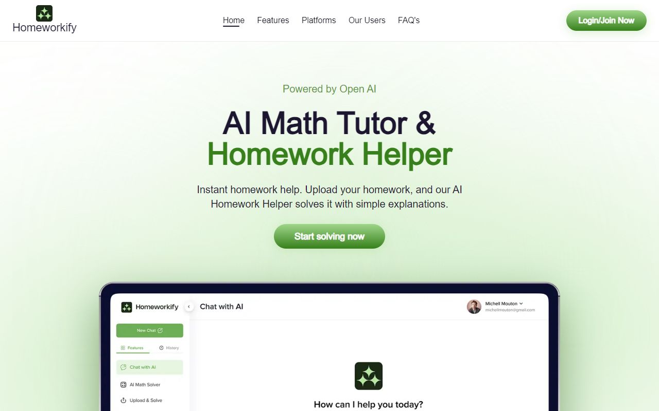 Homeworkify screenshot