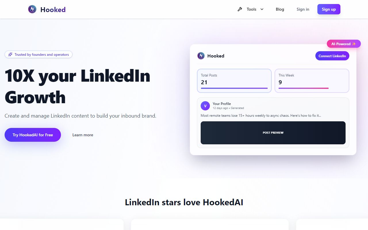 Hooked AI screenshot