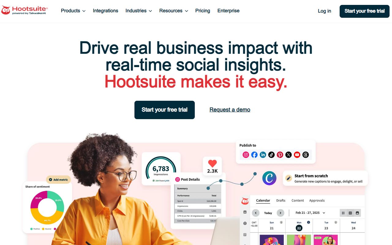Hootsuite - website preview