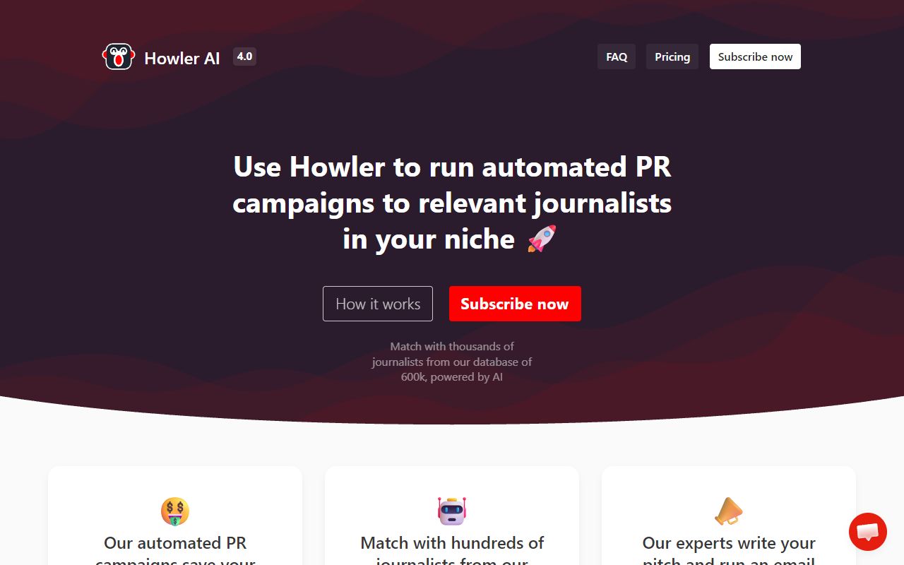 Howler - website preview