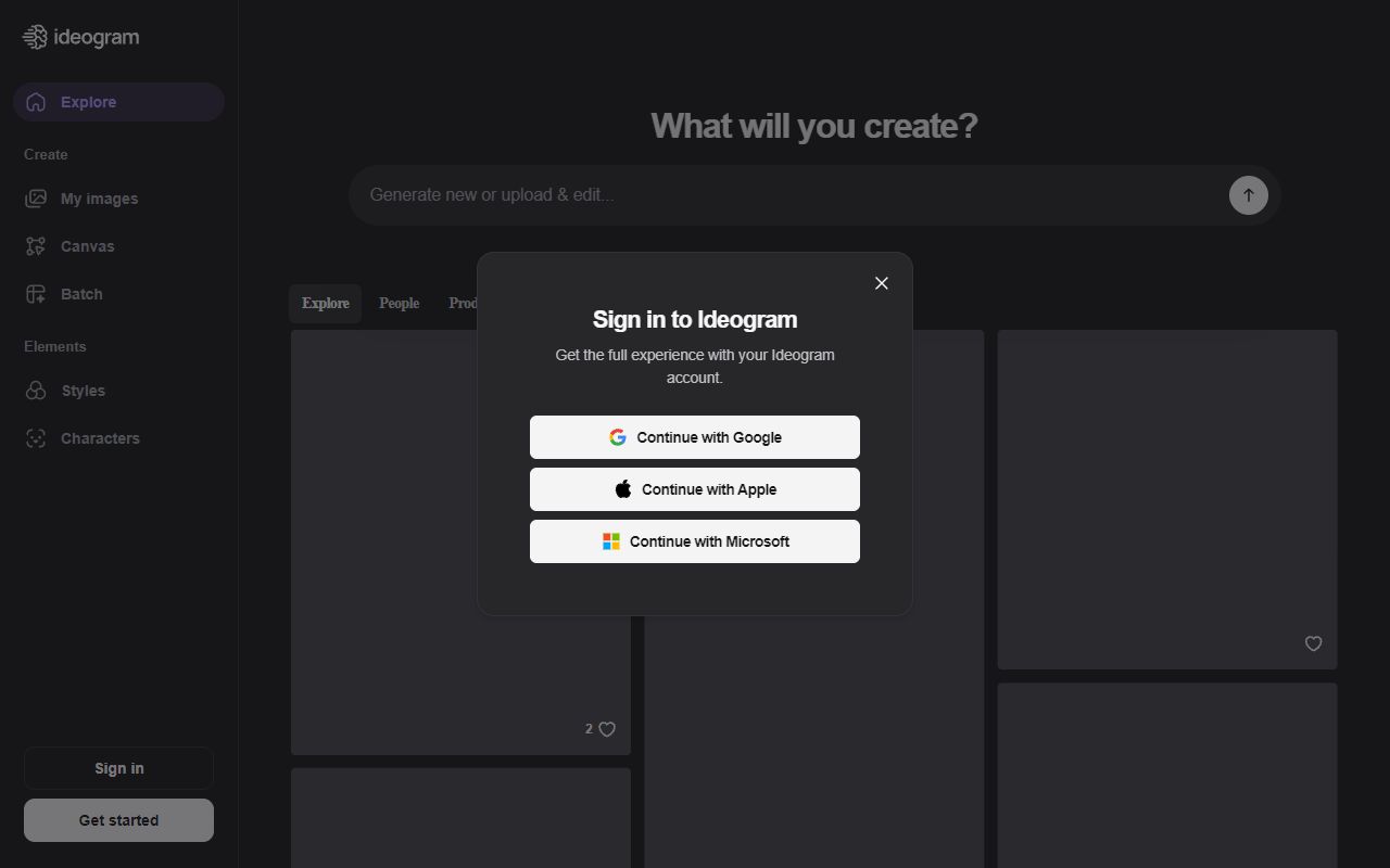 Ideogram - website preview