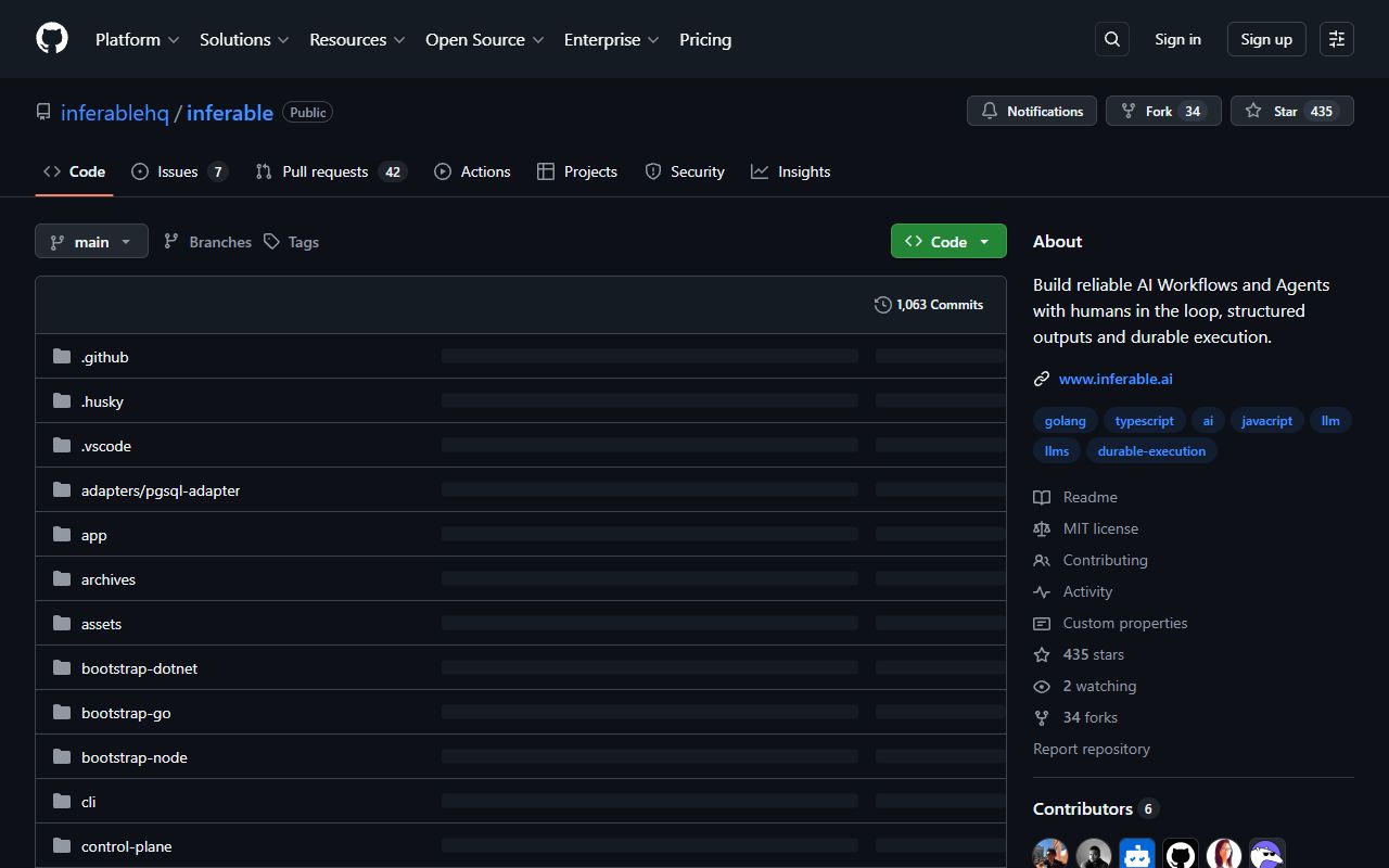 Inferable - website preview