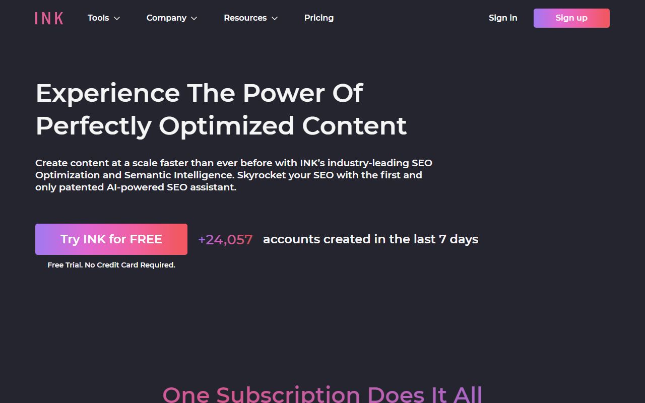 INK Editor - website preview