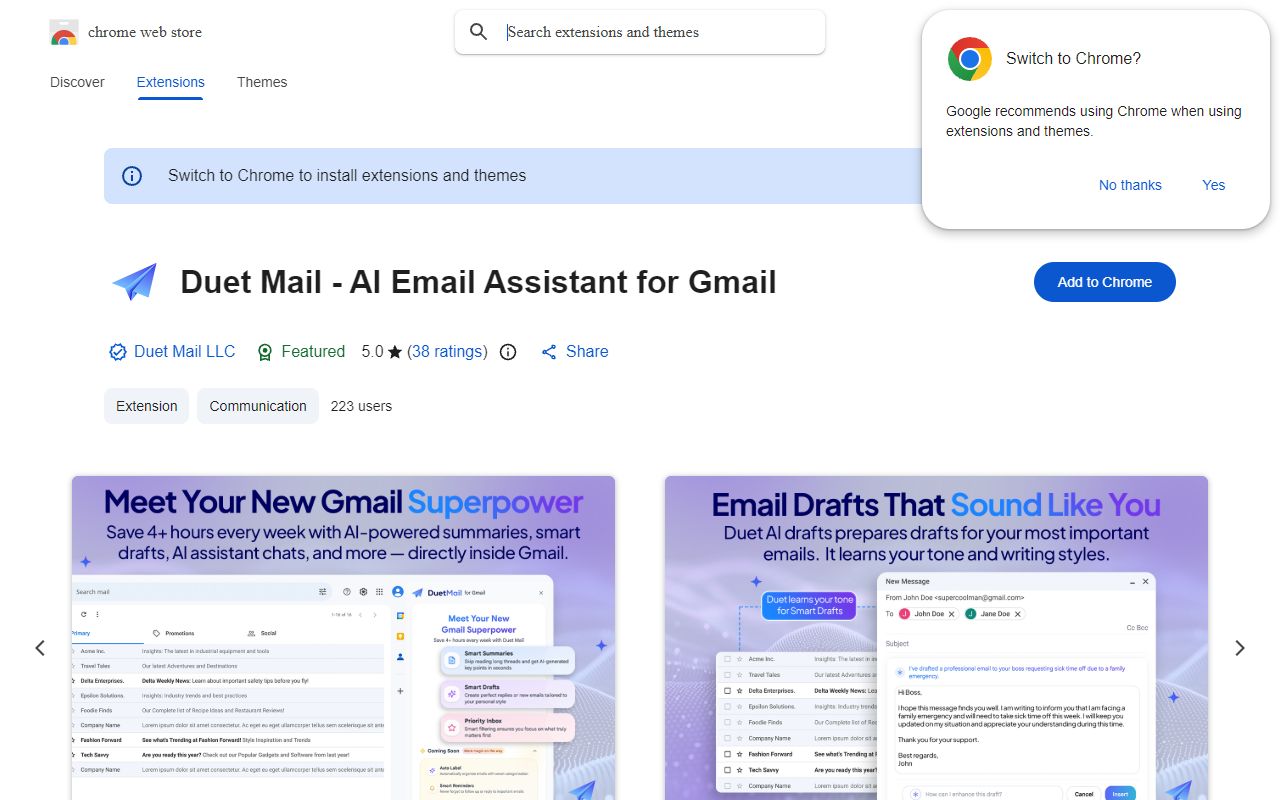 Intellimail screenshot