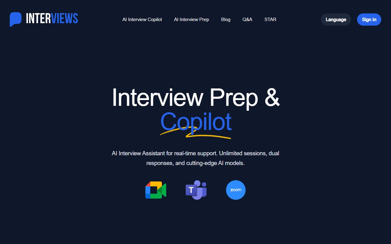 Interviews Chat screenshot