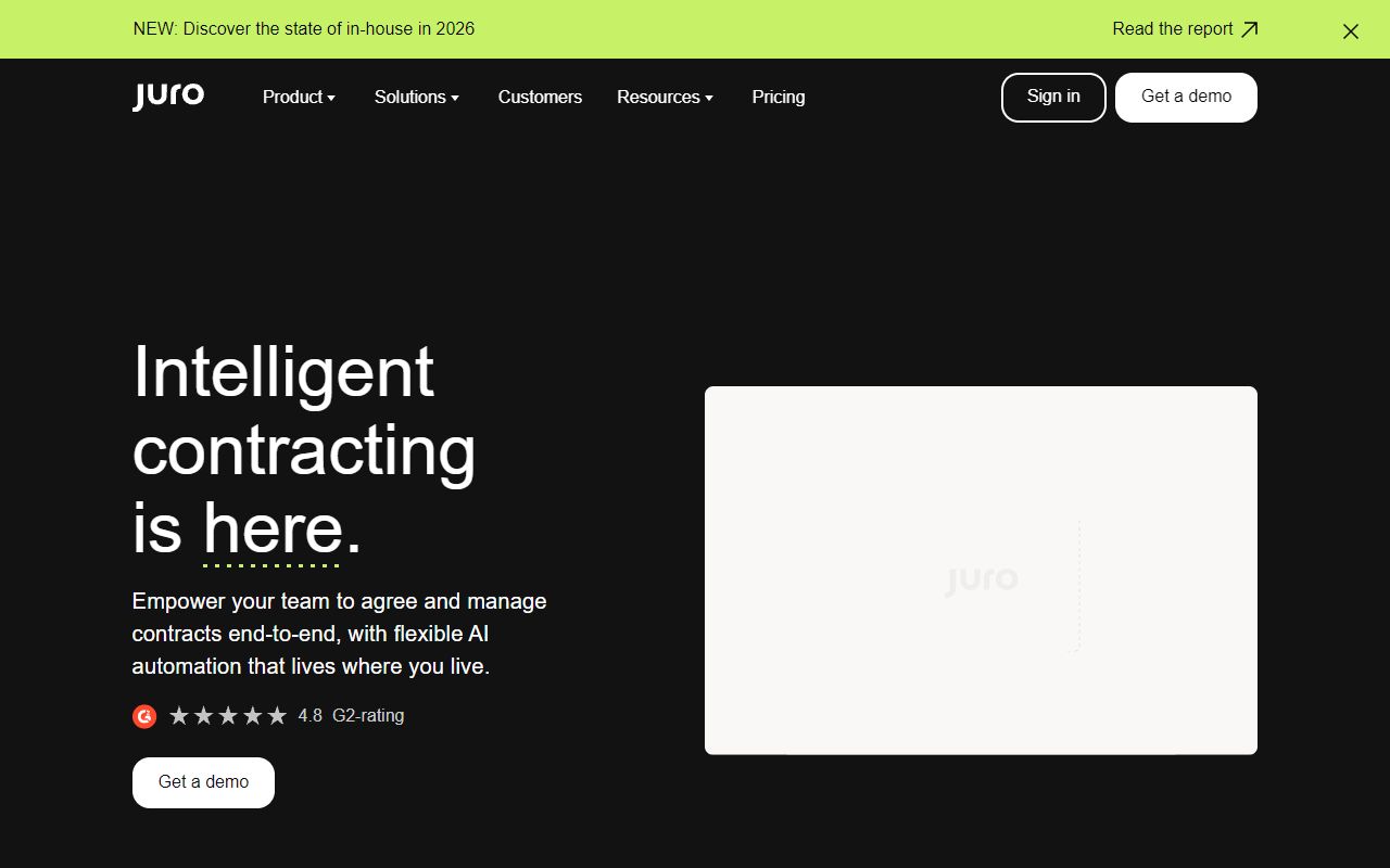 Juro - website preview