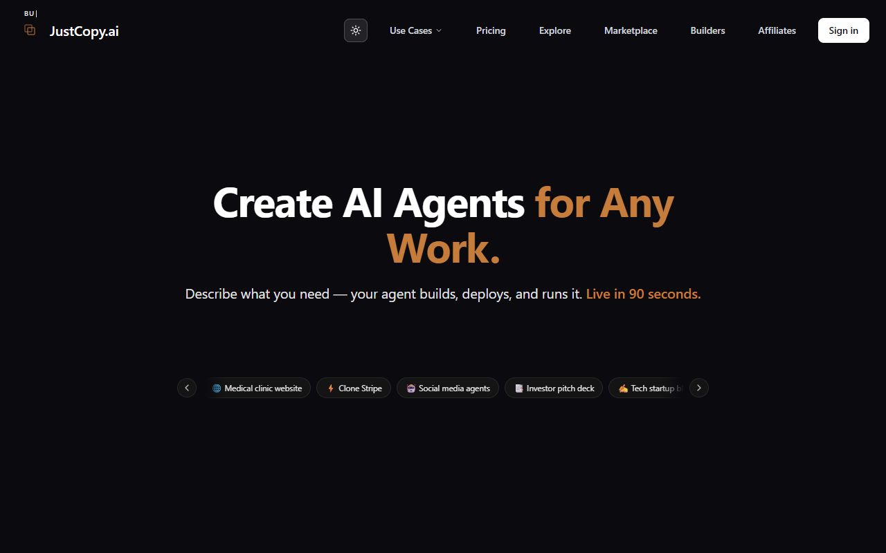 JustCopy AI screenshot