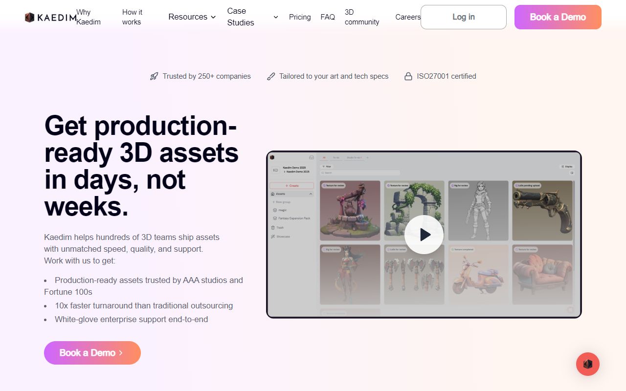 Kaedim - website preview
