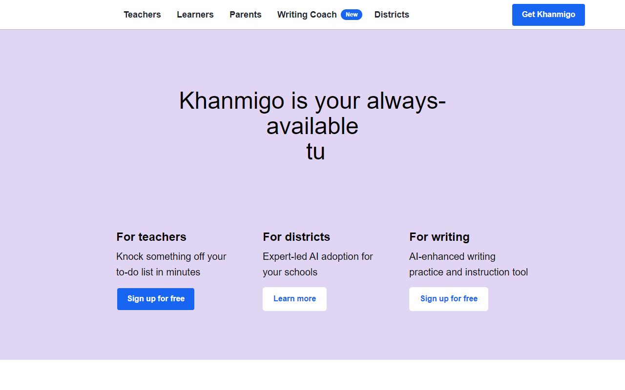 Khanmigo screenshot
