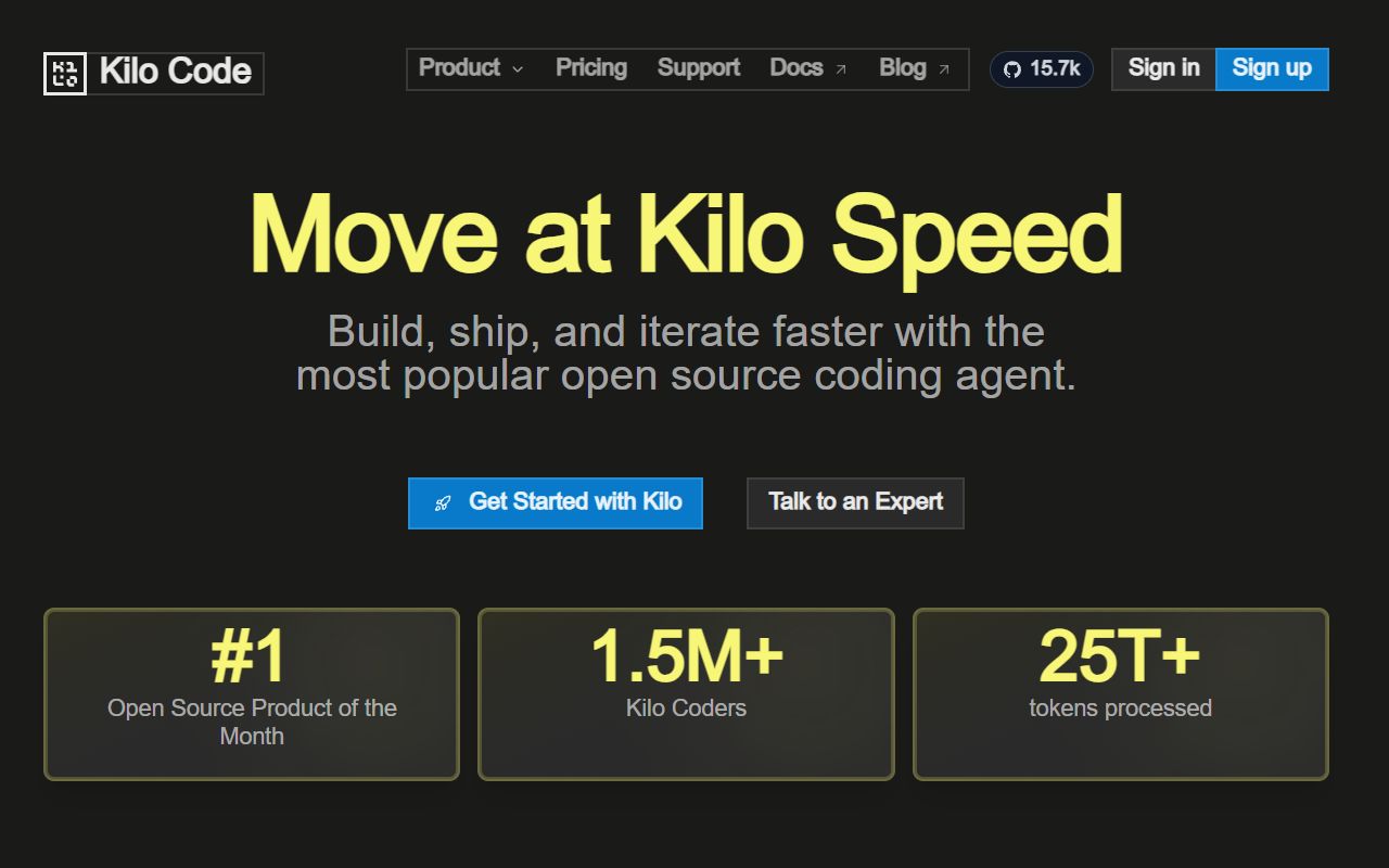 Kilo Code screenshot