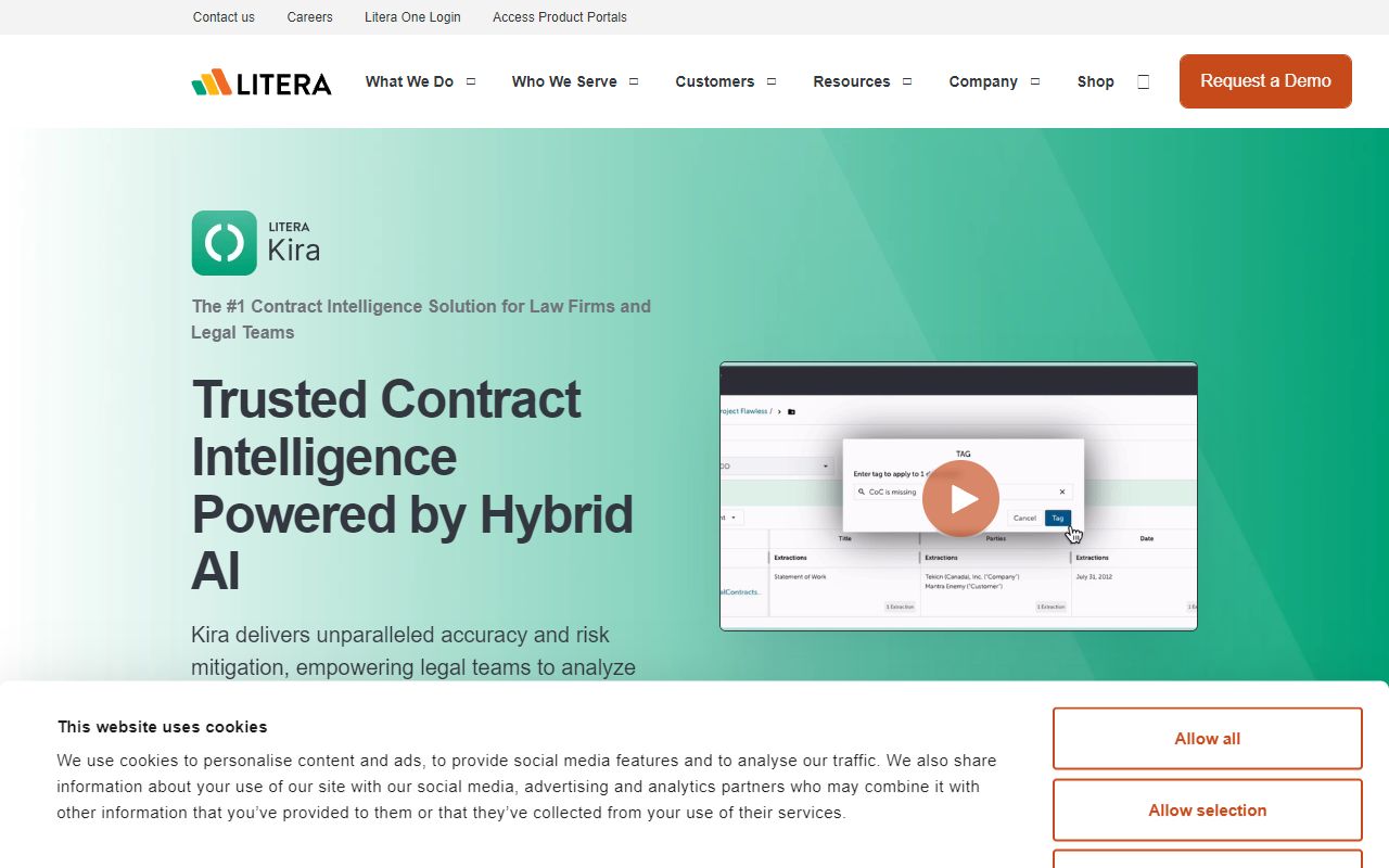 Kira Systems screenshot