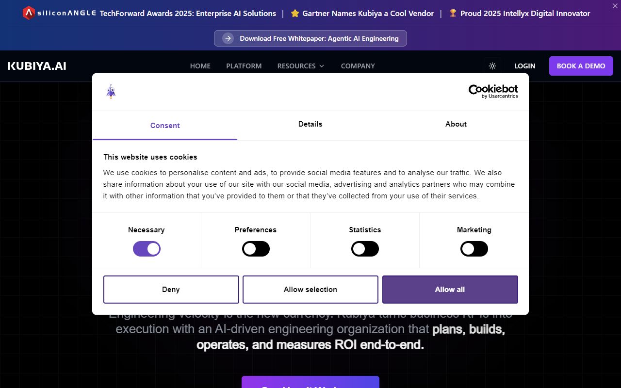 KUBIYA - website preview