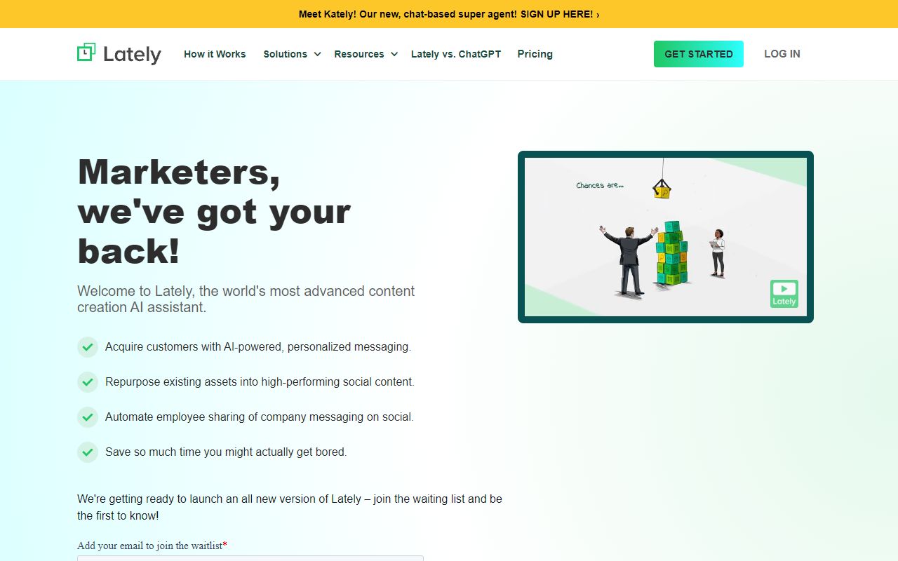 Lately AI - website preview