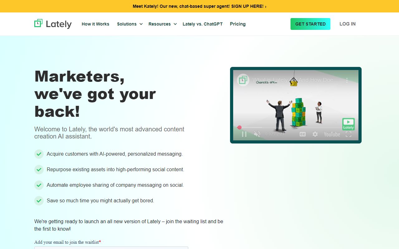 Lately - website preview