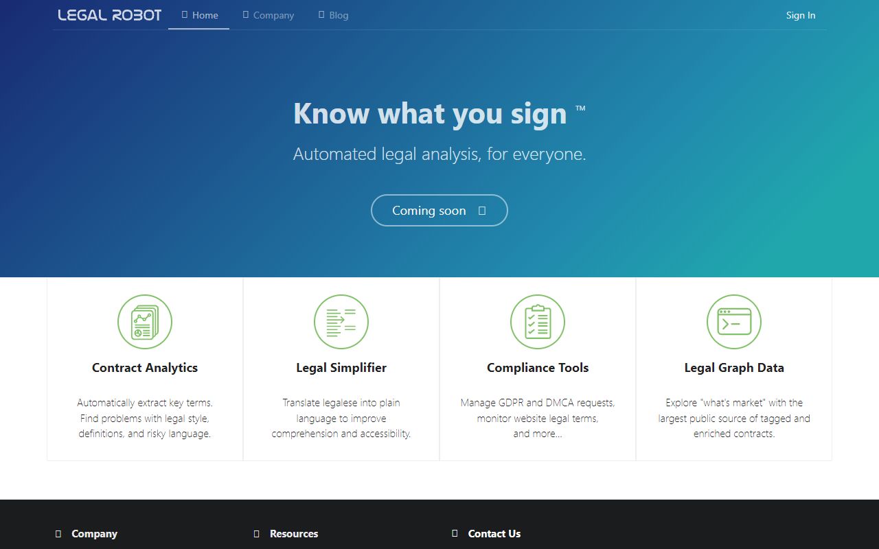 LegalRobot - website preview