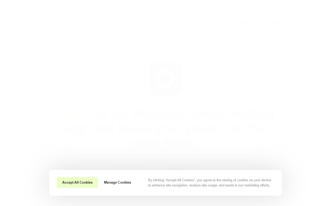 Lensa - website preview