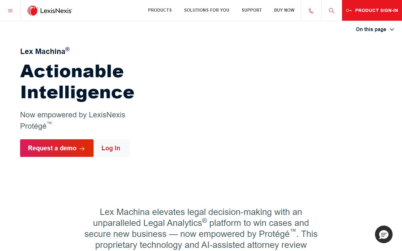 Lex Machina - website preview