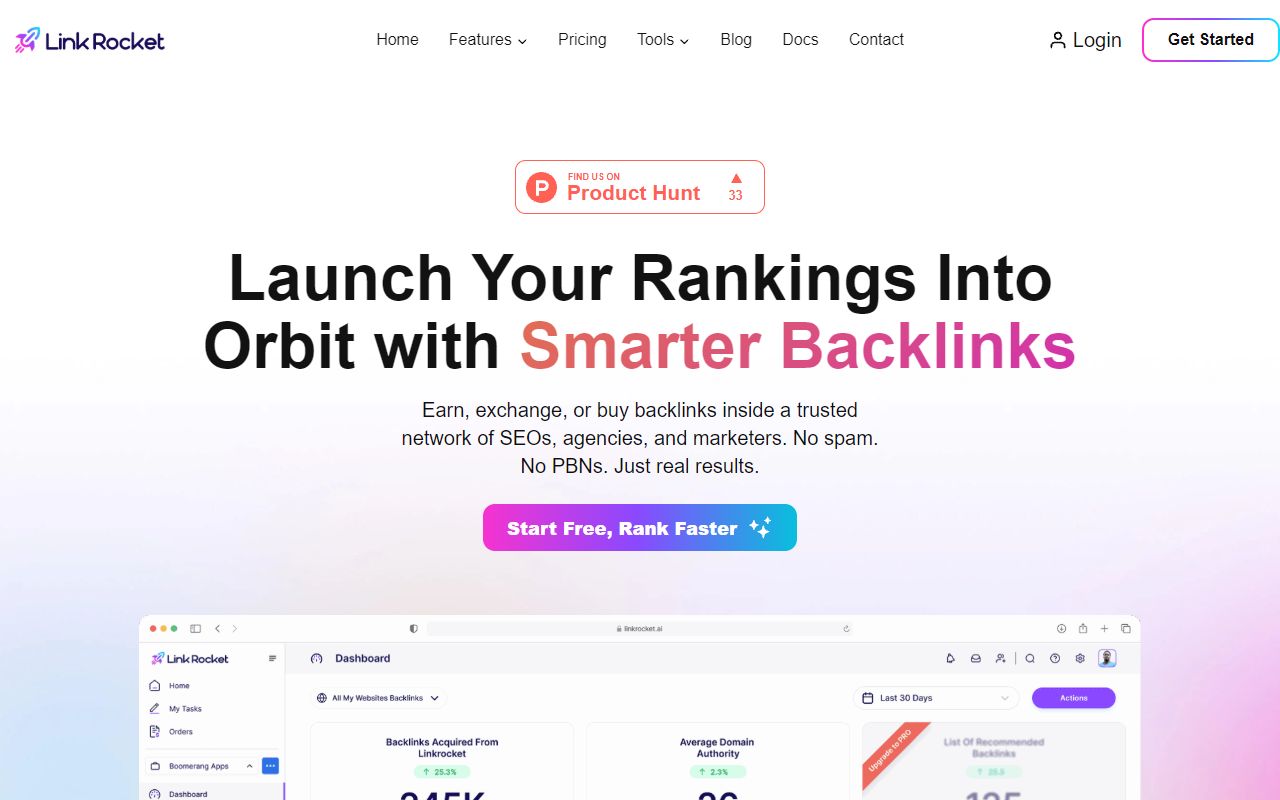 LinkRocket screenshot