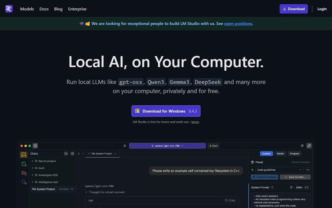 LM Studio screenshot