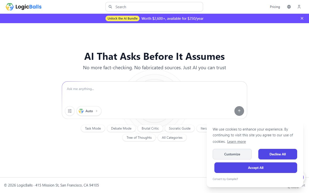 Logicballs - website preview