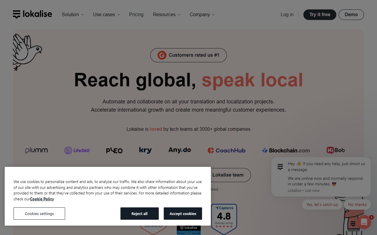 Lokalise - website preview