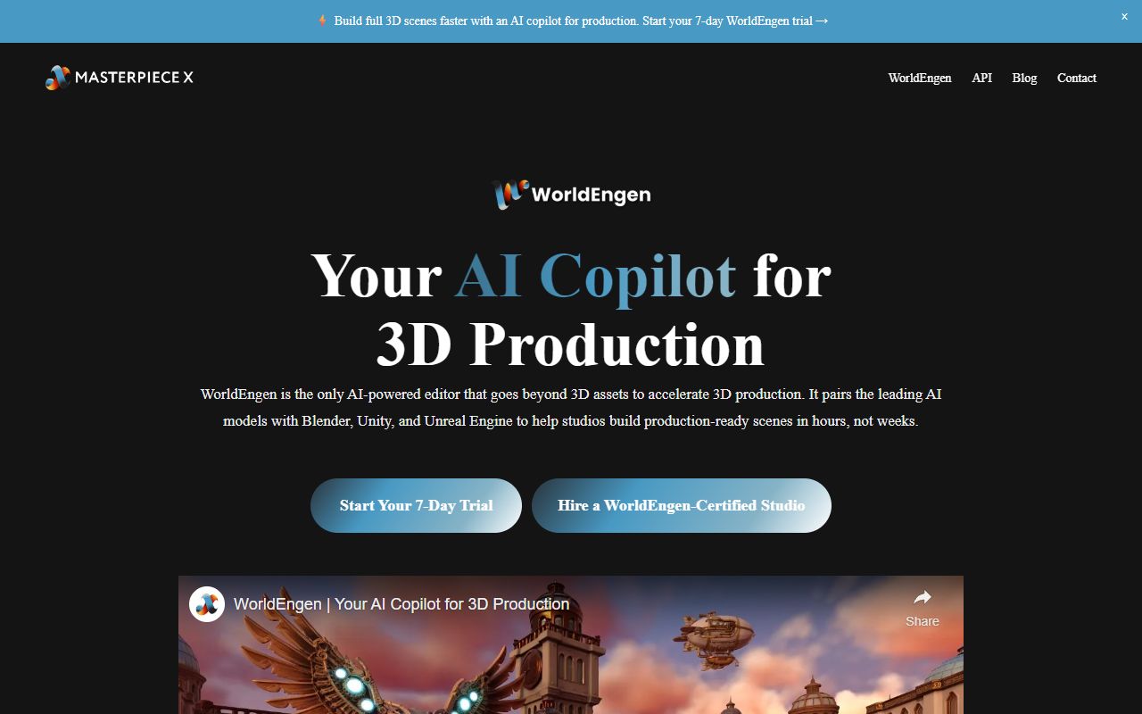 Masterpiece X - website preview