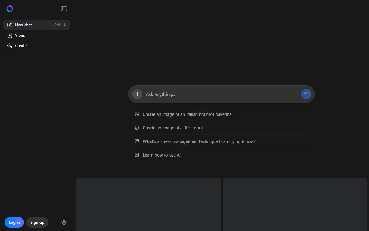 Meta AI Assistant - website preview